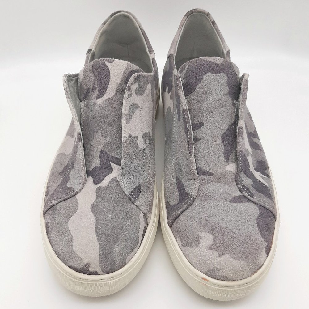 J/Slides NYC Gray Camo Suede Slip On Platform Sneakers SZ 10 - Picture 3 of 12